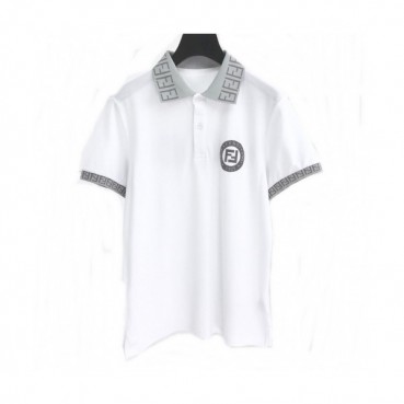 [펜디]Fendi 2020 Mens Logo Casual Cotton Polo Short Sleeved Tshirts - 펜디 2020 남성 로고 캐쥬얼 코튼 폴로 반팔티 Fen0609x.Size(m 