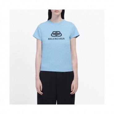 Balenciaga Womens Logo Cotton Short Sleeved Tshirts - 발렌시아가 여성 로고 코튼 오버사이즈 반팔티 Bal0563x.Size(s 