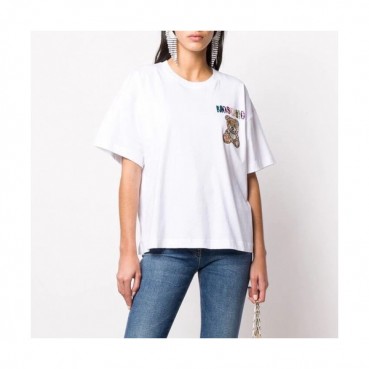 [모스키노]Moschino 2020 Mm/Wm Logo Cotton Short Sleeved Tshirts - 모스키노 2020 남자 로고 코튼 반팔티 Mos0077x.Size(s 