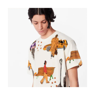 LouisVuitton 20120 Mm/Wm Crew -neck Cotton Short Sleeved Tshirts 