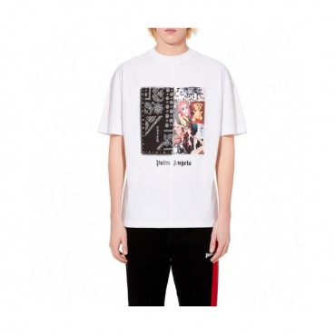 [팜 엔젤스]Palm Angels 2020 Mm/Wm Logo Cotton Short Sleeved Tshirts - 팜 엔젤스 2020 남자 로고 코튼 반팔티셔츠 Pam0117x.Size(s 