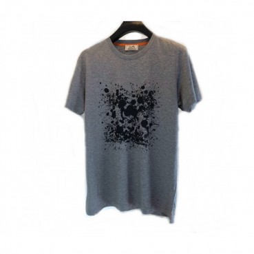 Hermes 2020 Mens Crew-neck Silket Short Sleeved Tshirts 