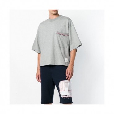 [톰브라운]Thom Browne 2020 Mens Casual Cotton Oversize Short Sleeved Tshirts - 톰브라운 2020 남성 로고 코튼 오버사이즈 반팔티 Tho0529x.Size(s 