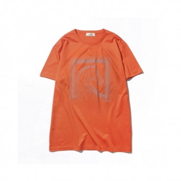 Hermes 2020 Mens Crew-neck Silket Short Sleeved Tshirts 