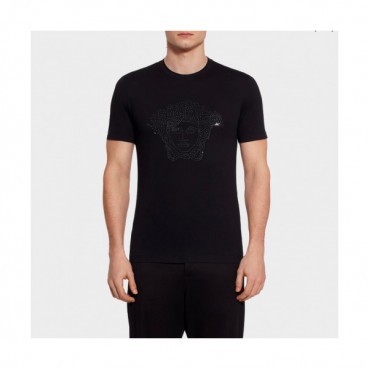 [베르사체]Versace 2020 Mens Logo Silket Short Sleeved Tshirts - 베르사체 2020 남성 메두사 실켓 반팔티 Ver0501x.Size(s 