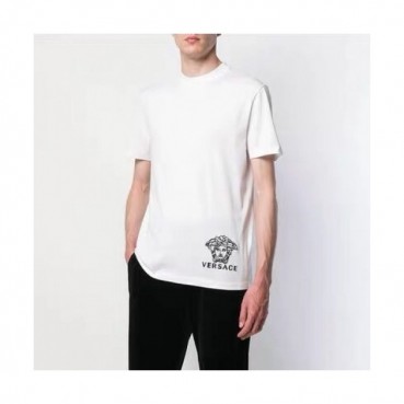 [베르사체]Versace 2020 Mens Logo Silket Short Sleeved Tshirts - 베르사체 2020 남성 메두사 실켓 반팔티 Ver0497x.Size(s 