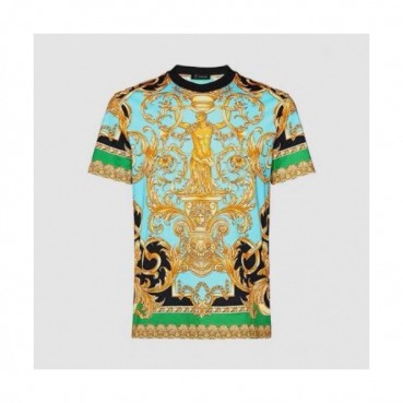 [베르사체]Versace 2020 Mens Logo Silket Short Sleeved Tshirts - 베르사체 2020 남성 로고 실켓 반팔티 Ver0490x.Size(s 