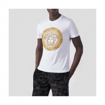 [베르사체]Versace 2020 Mens Logo Silket Short Sleeved Tshirts - 베르사체 2020 남성 로고 실켓 반팔티 Ver0488x.Size(s 