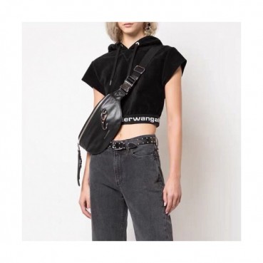Alexsander Wang Womens Short Sleeved Tshirts - 알렉산더왕 2020 여성 로고 벨벳 반팔티 Alw0064x.Size(s 