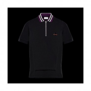 [매장판]Moncler x Palm Angels 2020 Mens Logo Cotton Polo Short Sleeved Tshirts - 몽클레어 x 팜 엔젤스 2020 남성 로고 코튼 폴로 반팔티 Moc01350x.Size(s 