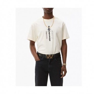 [매장판]Alexsander Wang 2020 Mm/Wm Logo Cotton Oversize Short Sleeved Tshirts - 알렉산더왕 2020 남자 로고 코튼 오버사이즈 반팔티 Alw0061x.Size(s 