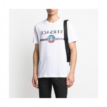 [베르사체]Versace 2020 Mens Logo Silket Short Sleeved Tshirts - 베르사체 2020 남성 로고 실켓 반팔티 Ver0482x.Size(s 