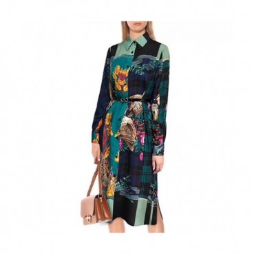 Ferragamo 2020 Womens Trendy Flower Silk Long Tshirts - 페라가모 2020 여성 트렌디 플라워 실크 롱 티셔츠 Fer0301x.Size(s 
