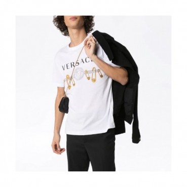 [베르사체]Versace 2019 Mens Logo Silket Short Sleeved Tshirts - 베르사체 2019 남성 로고 실켓 반팔티 Ver0474x.Size(m 