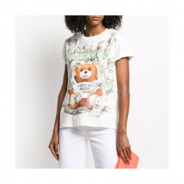 [모스키노]Moschino 2019 Mm/Wm Logo Cotton Short Sleeved Tshirt - 모스키노 2019 남자 로고 코튼 반팔티 Mos0062x.Size(xs 