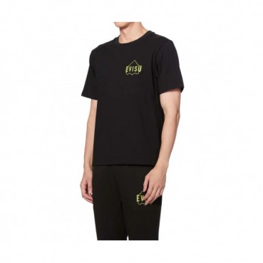 Evisu 2019 Mens Embroidery Evisukuro Cotton Short Sleeved Tshirts - 에비수 2019 남성 자수 갈매기 코튼 반팔티 Evi0029x.Size(s 