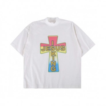 Kanye west 2019 Mm/Wm Logo Oversize Cotton Short Sleeved Tshirt - 카니예 웨스트 2019 남자 로고 오버사이즈 코튼 반팔티 Kany0037x.Size(m 