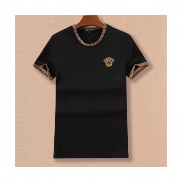 Versace 2019 Mens Logo Casual Cotton Short Sleeved Tshirts - 베르사체 2019 남성 로고 캐쥬얼 코튼 반팔티 Ver0426x.Size(m 