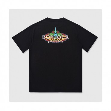 Balenciaga 2019 Mm/Wm Logo Cotton Short Sleeved Tshirt - 발렌시아가 남자 로고 코튼 반팔티 Bal0396x.Size(xs 