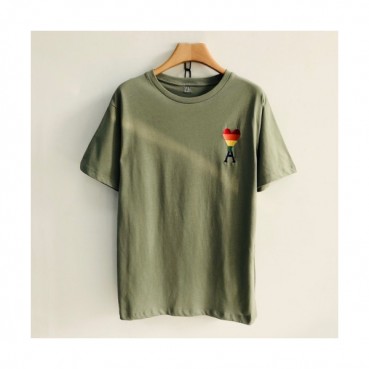 Ami 2019 Mm/Wm Casual Cotton Short Sleeved Tshirt - 아미 2019 남자 로고 코튼 캐쥬얼 반팔티 Ami0021x.Size(s 