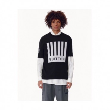 LouisVuitton 2019 Mens Crew -neck Cotton Short Sleeved Tshirt 