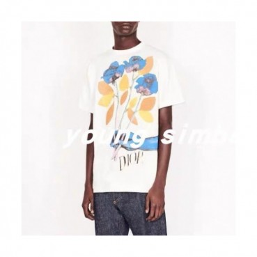Dior 2019 Mens Crew-neck Cotton Short Sleeved Tshirt 