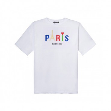 Balenciaga 2019 Mm/Wm Oversize Logo Cotton Short Sleeved Tshirt - 발렌시아가 남자 오버사이즈 로고 코튼 반팔티 Bal0384x.Size(xs 