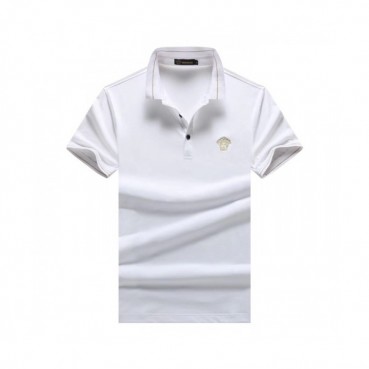Versace 2019 Mens Logo Silket Short Sleeved Polo Tshirt- 베르사체 2019 남성 로고 실켓 폴로 반팔티 Ver0413x.Size(m 