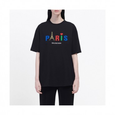 Balenciaga 2019 Mm/Wm Oversize Logo Cotton Short Sleeved Tshirt - 발렌시아가 남자 오버사이즈 로고 코튼 반팔티 Bal0382x.Size(xs 
