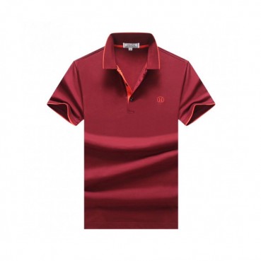 Hermes 2019 Mens Logo Cotton Polo Short Sleeved Tshirt - 에르메스 2019 남성 로고 코튼 폴로 반팔티 Her0338x.Size(m 