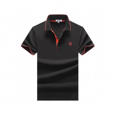 Hermes 2019 Mens Logo Cotton Polo Short Sleeved Tshirt - 에르메스 2019 남성 로고 코튼 폴로 반팔티 Her0337x.Size(m 