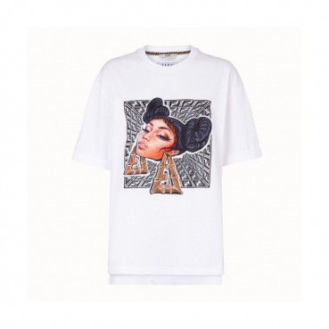 Fendi 2019 Mm/Wm Logo Cotton Short Sleeved Tshirt - 펜디 2019 남자 로고 코튼 반팔티 Fen0460x.Size(s 