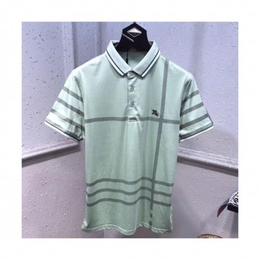 Burberry 2019 Mens Logo Silket Short Tshirt- 버버리 남성 로고 실켓 반팔티 BURTS0061.Size(M