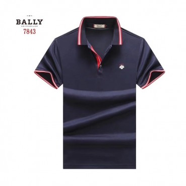 Bally 2019 Mens Printing Logo Silket Short Sleeved T-shirt 