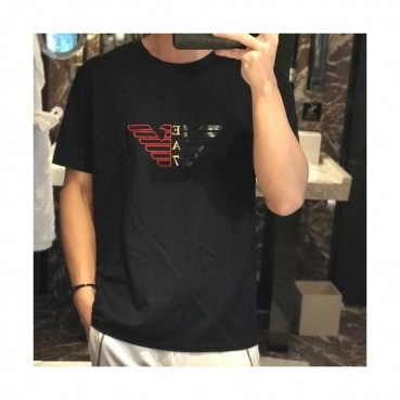 Armani 2019 Mens Logo Cotton Short Tshirt- 알마니 남성 로고 코튼 반팔티 Armts0036.Size(M