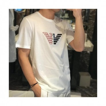 Armani 2019 Mens Logo Cotton Short Tshirt- 알마니 남성 로고 코튼 반팔티 Armts0036.Size(M
