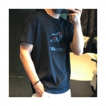 Burberry 2019 Mens Logo Cotton Short Tshirt- 버버리 남성 로고 코튼 반팔티 Burts0109.Size(M