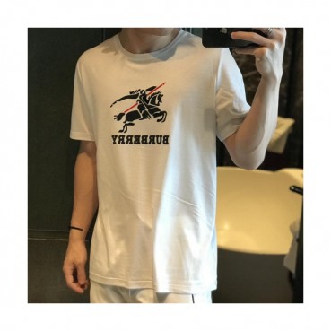 Burberry 2019 Mens Logo Cotton Short Tshirt- 버버리 남성 로고 코튼 반팔티 Burts0109.Size(M