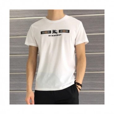 Burberry 2019 Mens Logo Cotton Short Sleeved Tshirt - 버버리 남성 로고 코튼 반팔티 Burts0095.Size(M