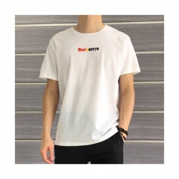 Burberry 2019 Mens Logo Cotton Short Sleeved Tshirt - 버버리 남성 로고 코튼 반팔티 Burts0094.Size(M
