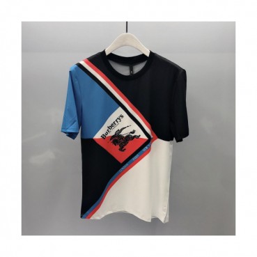 Burberry 2019 Mens Logo Cotton Short Sleeved Tshirt - 버버리 남성 로고 코튼 반팔티 Burts0086.Size(M