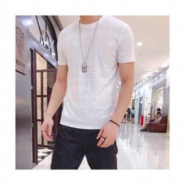 Burberry 2019 Mens Logo Cotton Short Sleeved Tshirt - 버버리 남성 로고 코튼 반팔티 Burts0084.Size(M