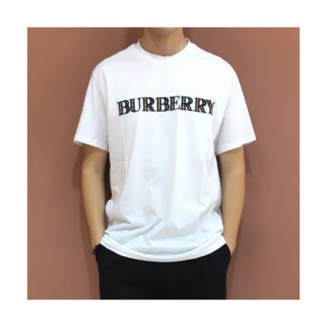Burberry 2019 Mens Logo Cotton Short Sleeved Tshirt - 버버리 남성 로고 코튼 반팔티 Burts0083.Size(M