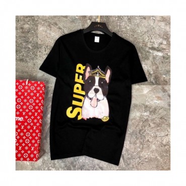 Supreme 2019 Mens Logo Cotton Short Sleeved Tshirt - 슈프림 남성 로고 코튼 반팔티 supts0007.Size(s