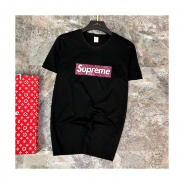 Supreme 2019 Mens Logo Cotton Short Sleeved Tshirt - 슈프림 남성 로고 코튼 반팔티 supts0006.Size(s