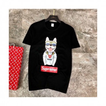 Supreme 2019 Mens Logo Cotton Short Sleeved Tshirt - 슈프림 남성 로고 코튼 반팔티 supts0005.Size(s