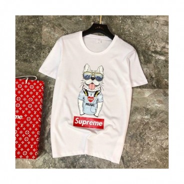 Supreme 2019 Mens Logo Cotton Short Sleeved Tshirt - 슈프림 남성 로고 코튼 반팔티 supts0005.Size(s