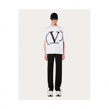 Valentino 2019 Mm/WmCrew -neck Cotton Short Sleeved T