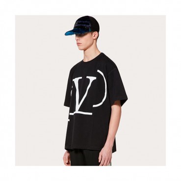 Valentino 2019 Mm/WmCrew -neck Cotton Short Sleeved T