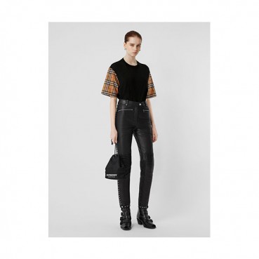 Burberry 2019 Mm/WmCrew -neck Cotton Short Sleeved T